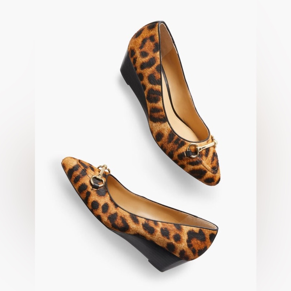 Talbots Cheetah Print heeled mules